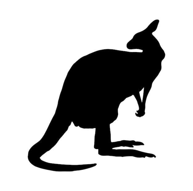 Vector kangoeroe vector witte achtergrond
