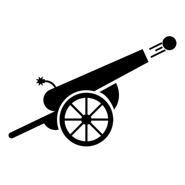 Kanon pictogram logo vector ontwerpsjabloon