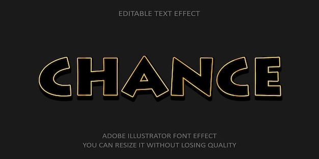 Kans tekst lettertype effect