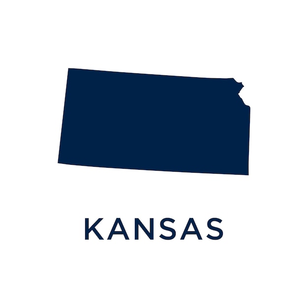 Kansas United States of America USA map illustration