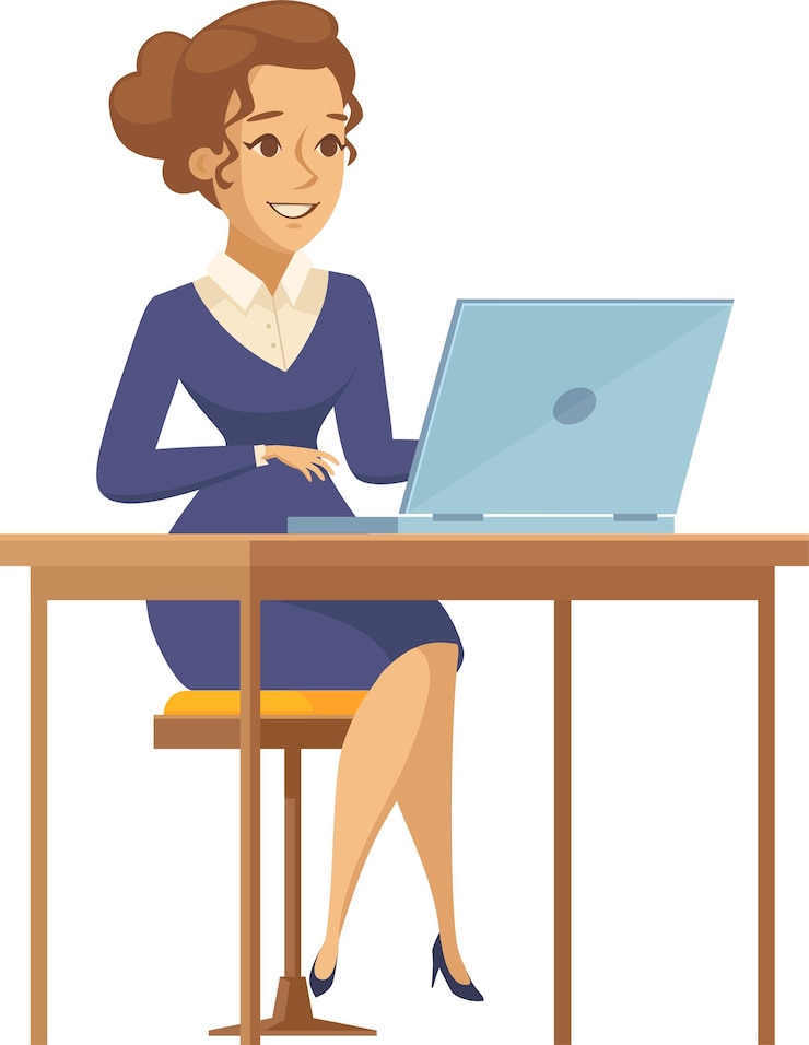 Vector kantoormedewerker vrouwelijke poses