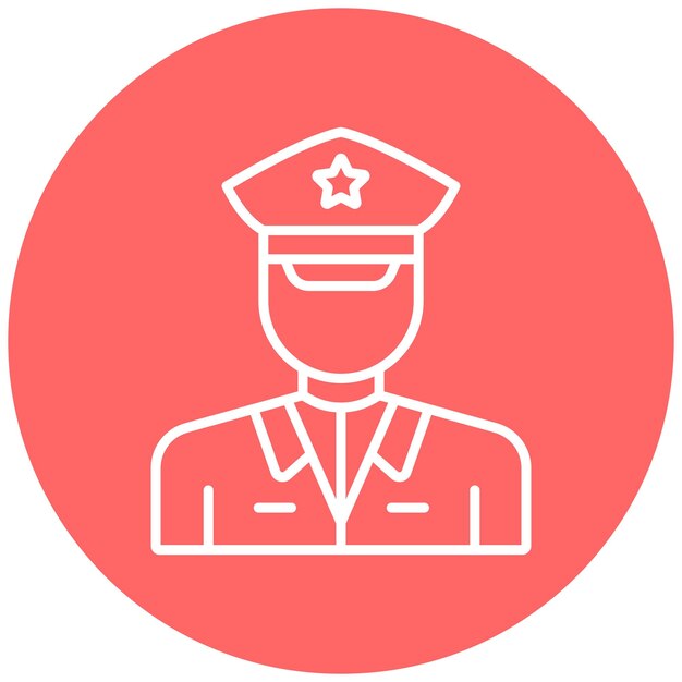 Kapitein Icon Stijl van het Leger