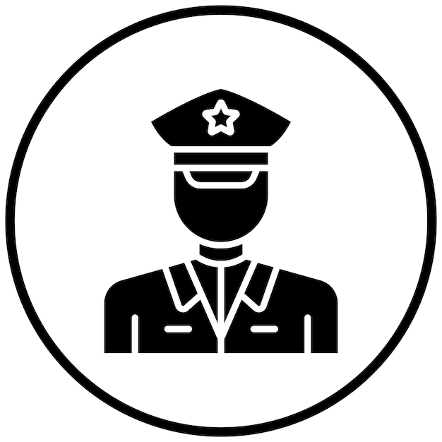 Kapitein Icon Stijl van het Leger