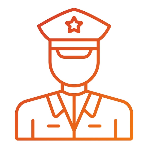 Kapitein Icon Stijl van het Leger