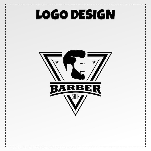 Vector kapper logo illustratie vector ontwerp