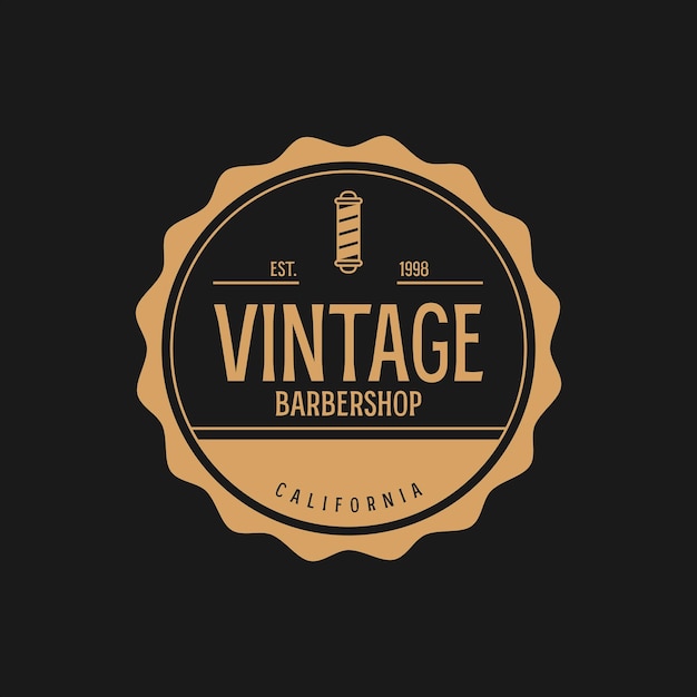 Kapper vintage logo-ontwerp voor merk, advertenties, poster, bord en meer