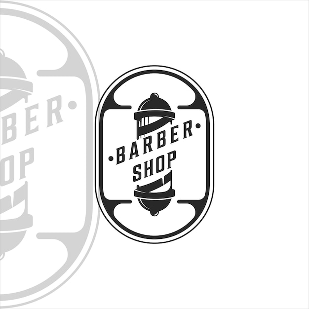Kapper winkel logo vintage vector illustratie sjabloon pictogram grafisch ontwerp kapsel salon symbool