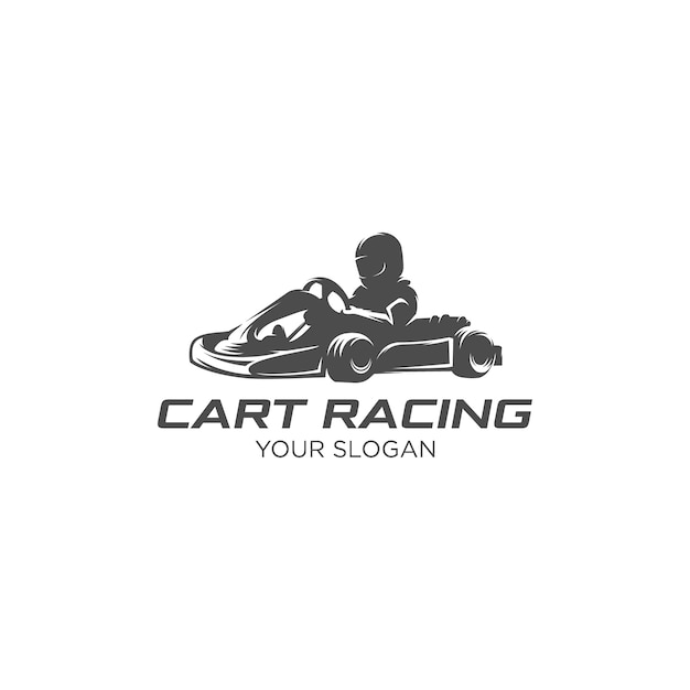 Kar sport racen silhouet logo