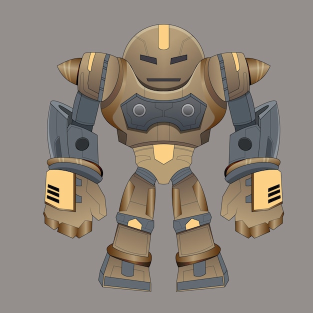 Karakter technologie robot krijger cyborg op de achtergrond Perfect voor mascot TShirt Design en Sticker