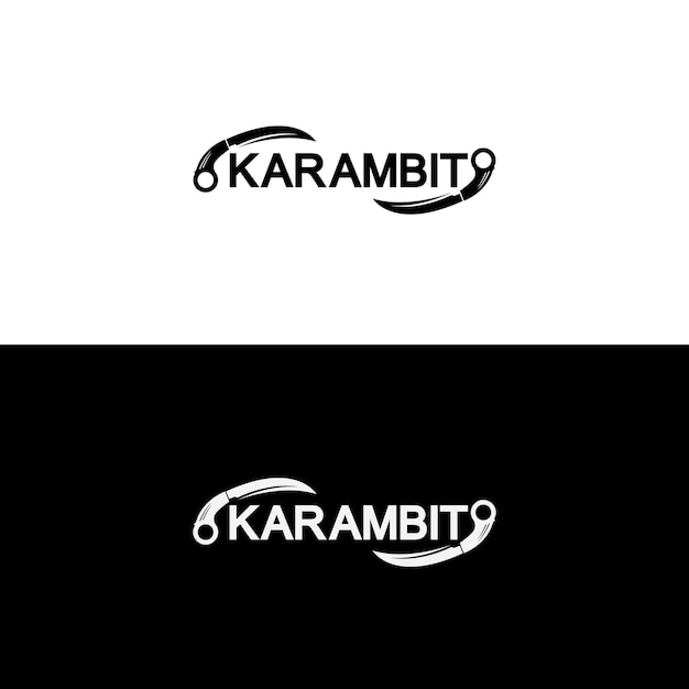 Karambit 칼 아이콘 로고 디자인 벡터 템플릿