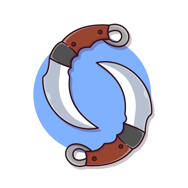 Karambit knife vector illustration icon isolated