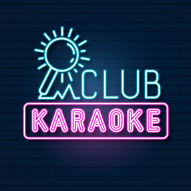 Karaoke Bar Neon uithangbord. Led Neon Light Sign Display.