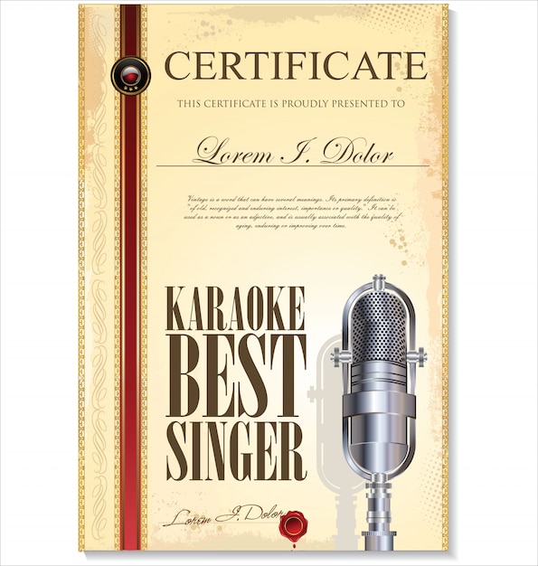 Karaoke certificaat