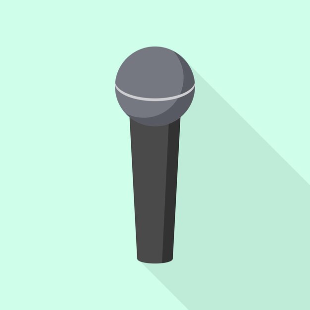 Vector karaoke microphone icon flat illustration of karaoke microphone vector icon for web design