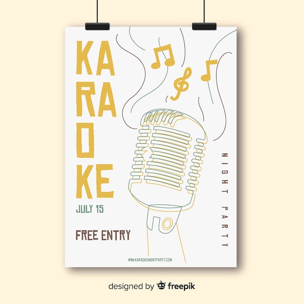 Karaoke night party flyer template