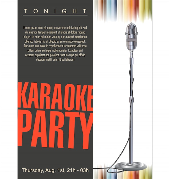 Vector karaoke party background