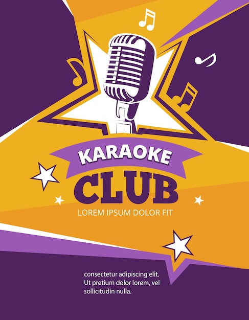 Vector karaoke party vector poster