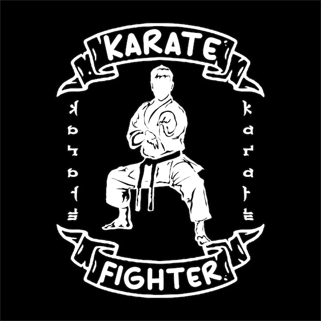 karate illustration vector design for t-shirt or merchendise