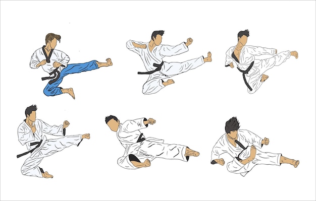 karate kick illustratie