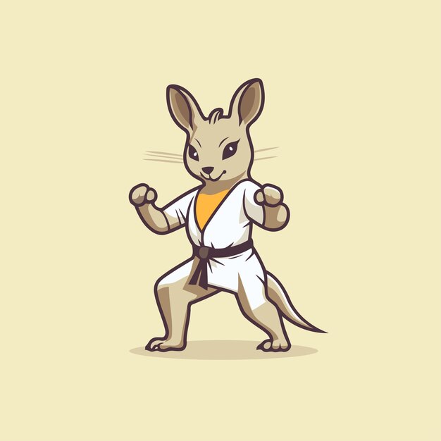 Karate kung fu Cartoon kung fu vector illustration