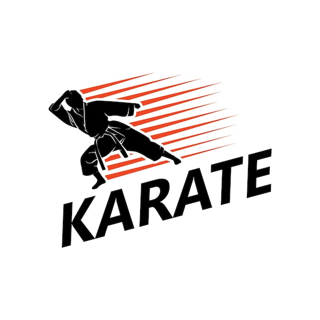 Vector karate logo template design vector