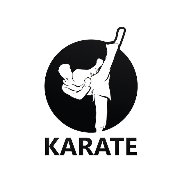 Vector karate logo template design vector
