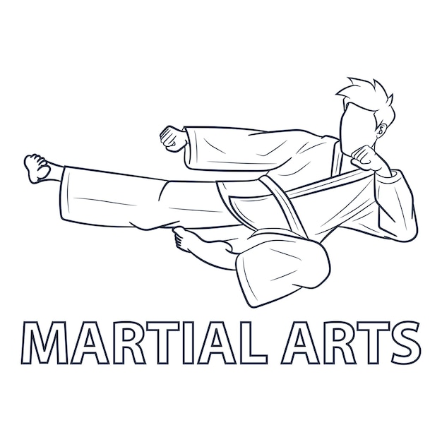 Illustrazione di vettore di arti marziali di karate