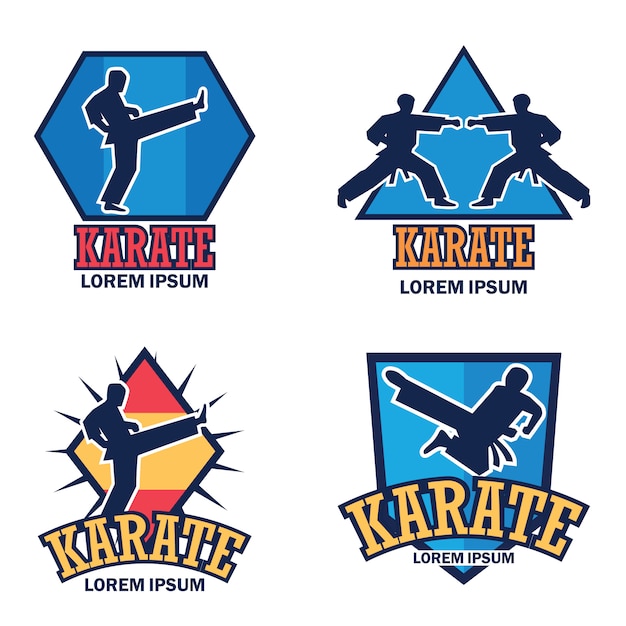 Vector karate martial logo