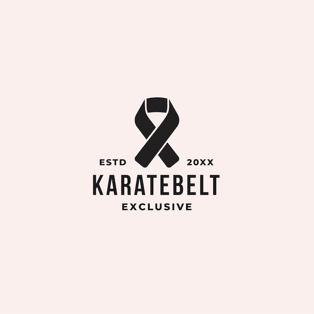 Vector karate riem logo concept