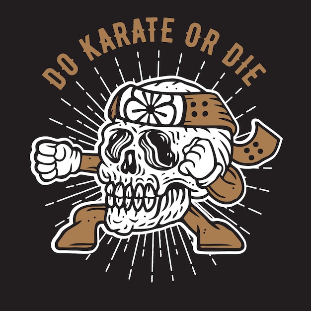 Vector karate skull