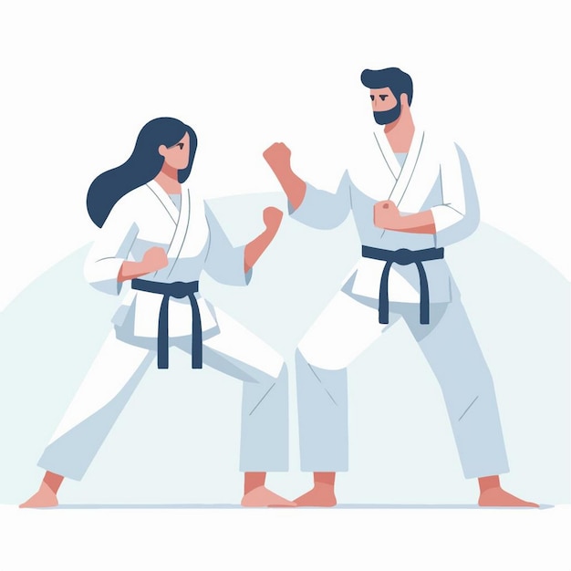 Vector karate vector illustration