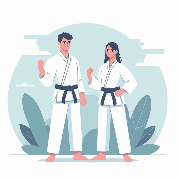 karate vector illustration