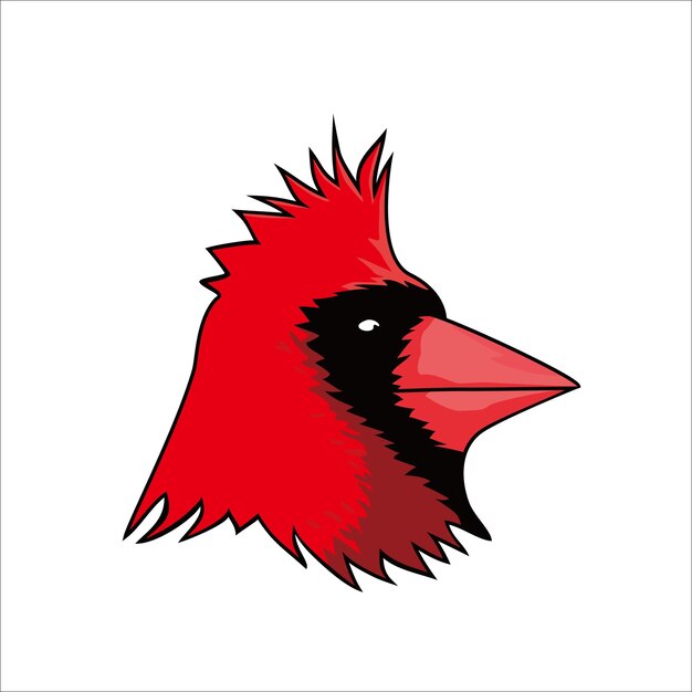 kardinaal mascotte ontwerp illustratie. redbird-karaktervector voor het bedrijfsleven.