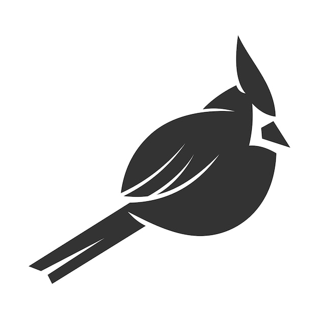 Kardinaal vogel logo sjabloon Pictogram Illustratie Merkidentiteit