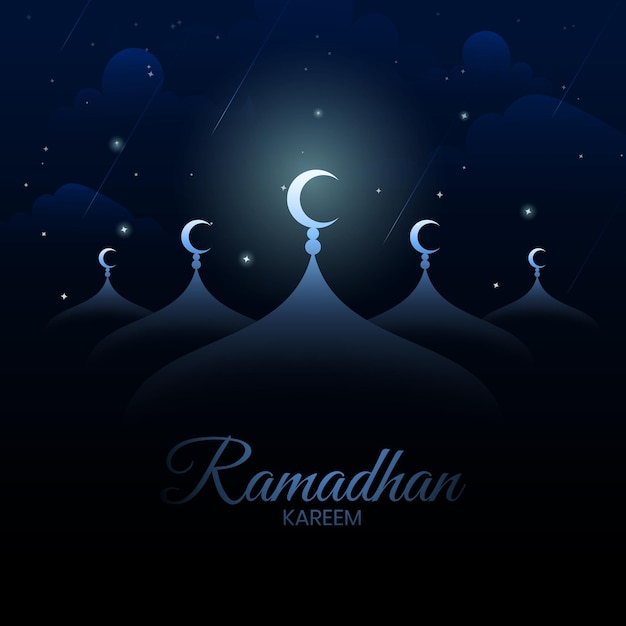 Vector kareem ramadhan night vector template vector design for traditional islamic or muslim religious