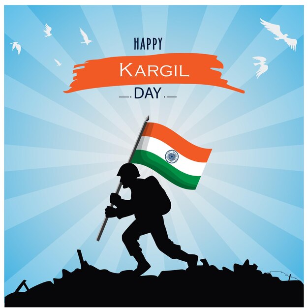 Illustrazione di kargil vijay diwas