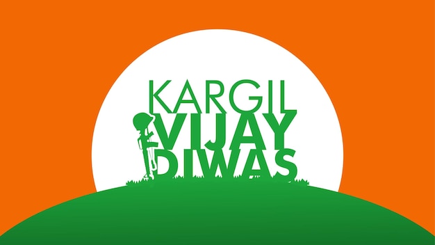 Kargil vijay diwas poster ontwerp vector voorraad