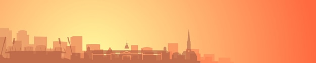 Vector karlsruhe prachtige skyline landschap banner