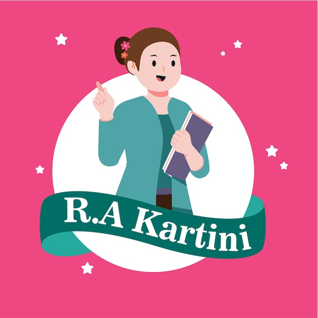 Kartini dag concept Gratis Vector