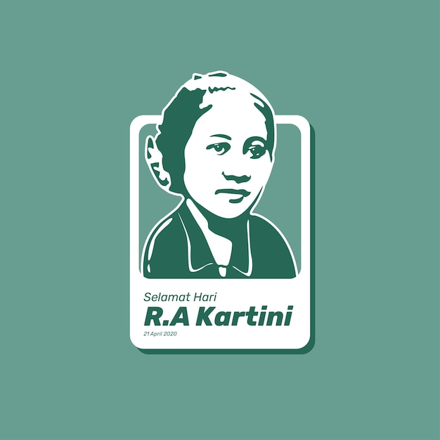 Kartini 하루 개념 무료 벡터