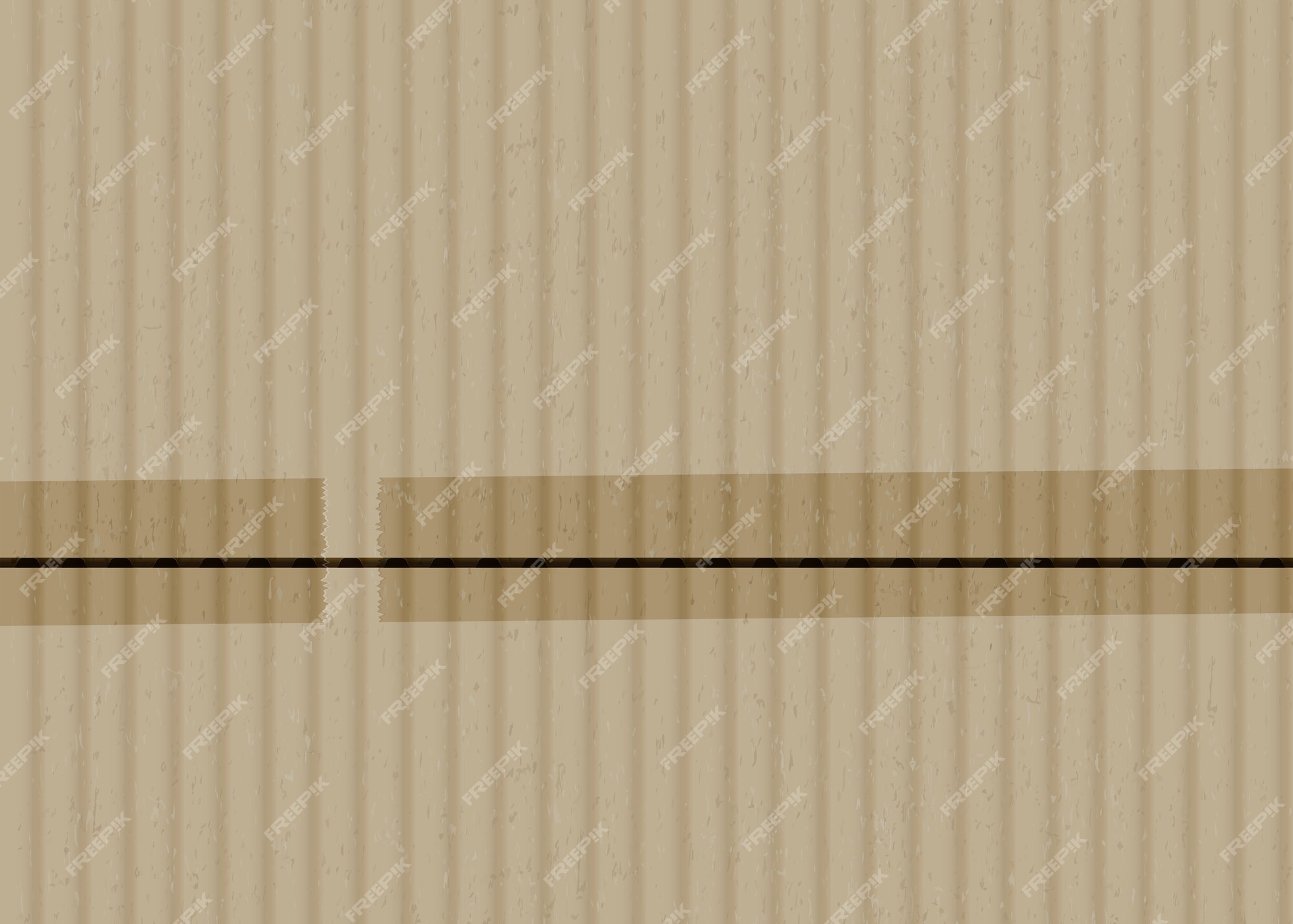 Serena vogel Goed doen Karton met plakband stroken realistische vector achtergrond. bruin  golfkarton oppervlak met gelijmde randen illustratie. verpakkingsmateriaal  met stukjes plakband. beige kartonnen textuur | Premium Vector