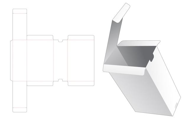 Kartonnen rechthoekige doos gestanst sjabloon