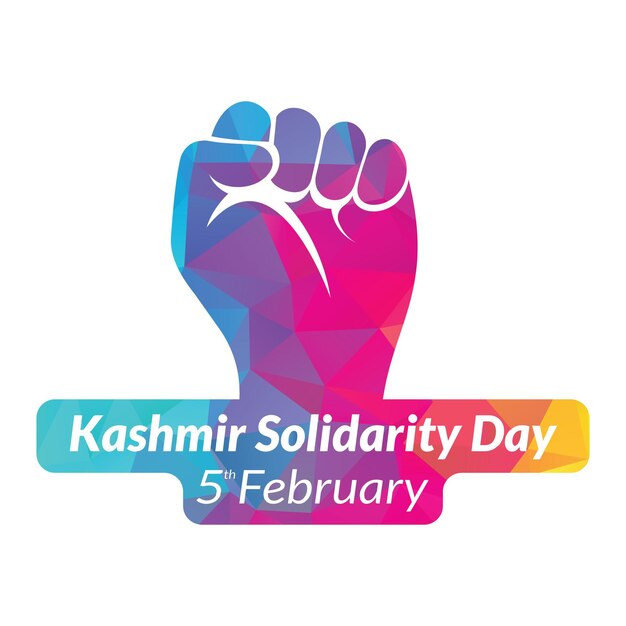Kashmir Day logo design vector illustration