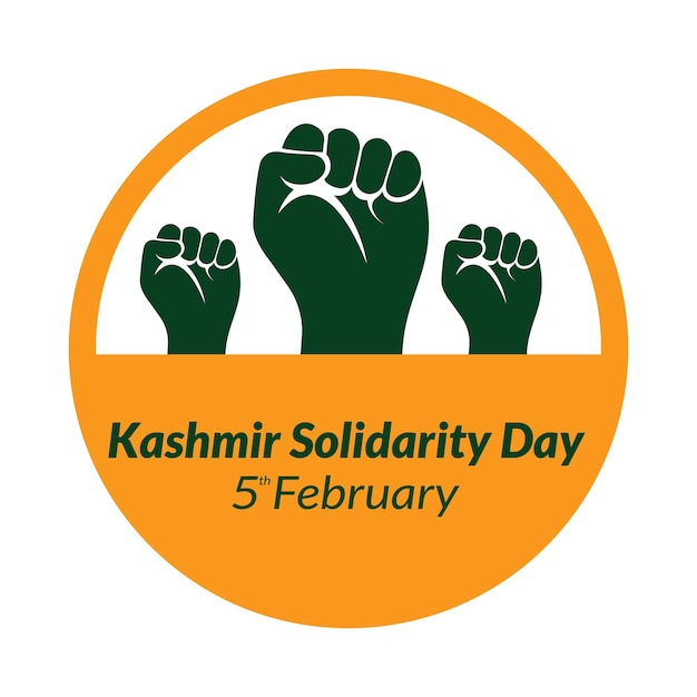 Vector kashmir day logo design vector illustration