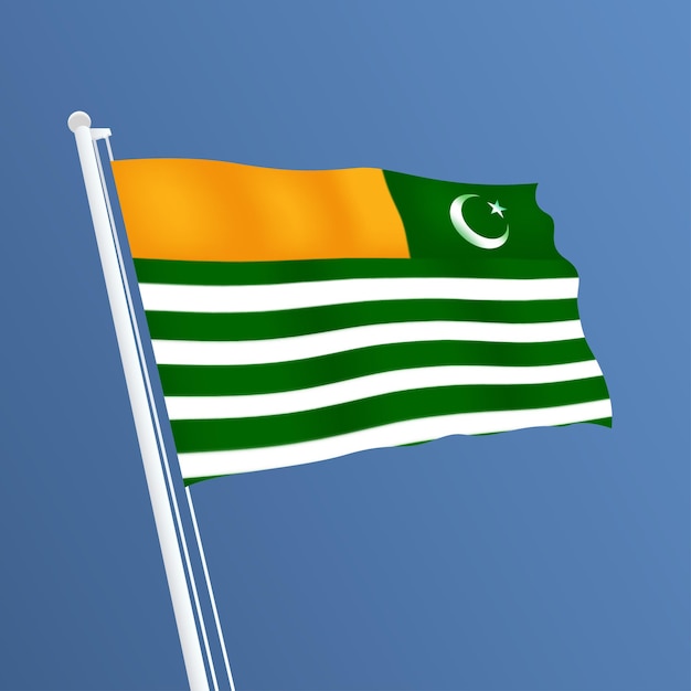Kashmir Waving Flag Design and Kashmir Flag Design