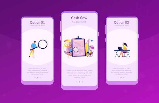 Kasstroomoverzicht app-interfacemalplaatje