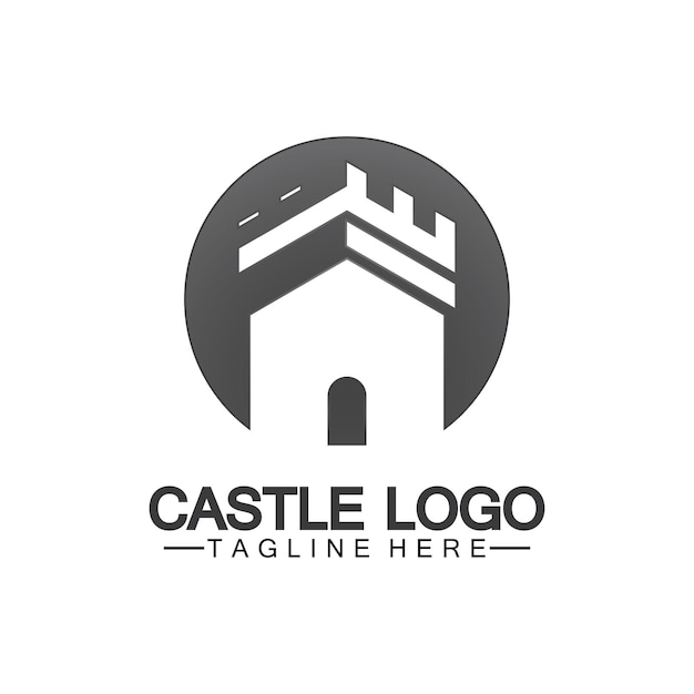 Kasteel Logo symbool vector illustratie ontwerpsjabloon