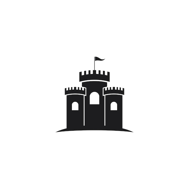 Kasteel logo vector pictogram illustratie