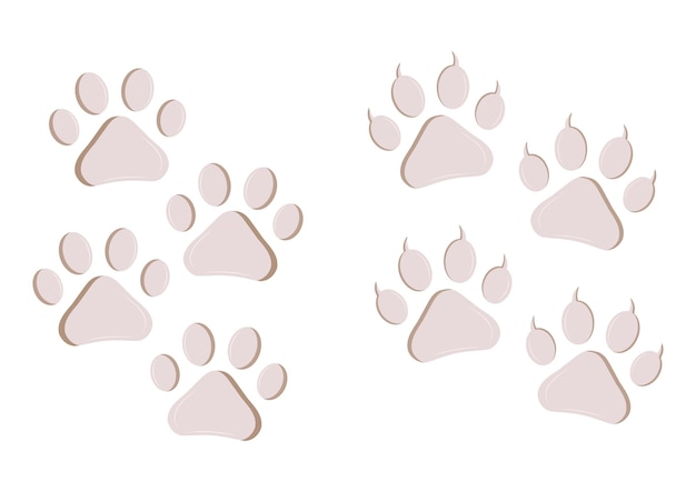 Kat en hond voetafdrukken pictogram