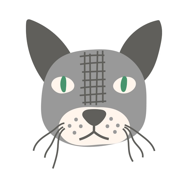 Kat gezicht pictogram vectorillustratie